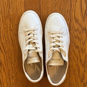 Soludos Ibiza White Platform Leather Sneakers